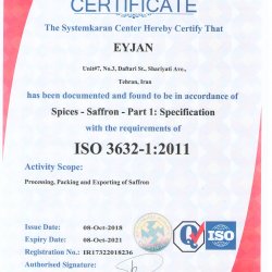 iranian saffron ISO 3632 quality